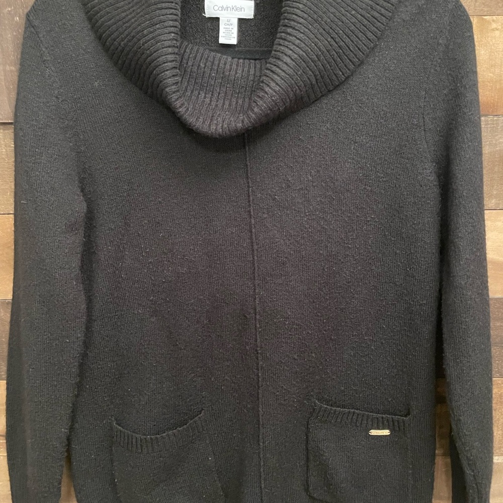 Calvin Klein Women's Charcoal Cowl Neck Sweater